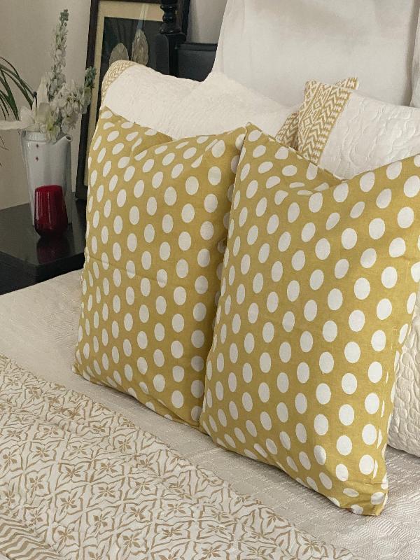 Soft Band Hand Block Print Cushion Cover