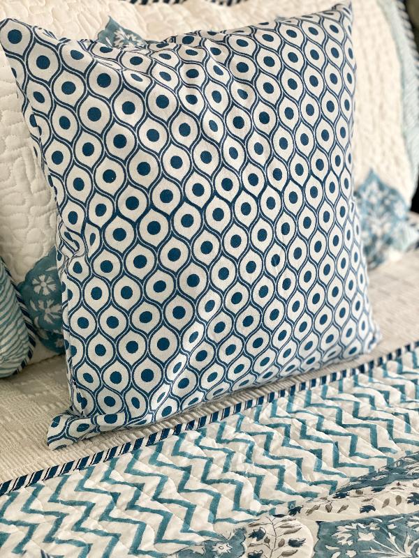 Bronte Hand Block Print Cushion Cover