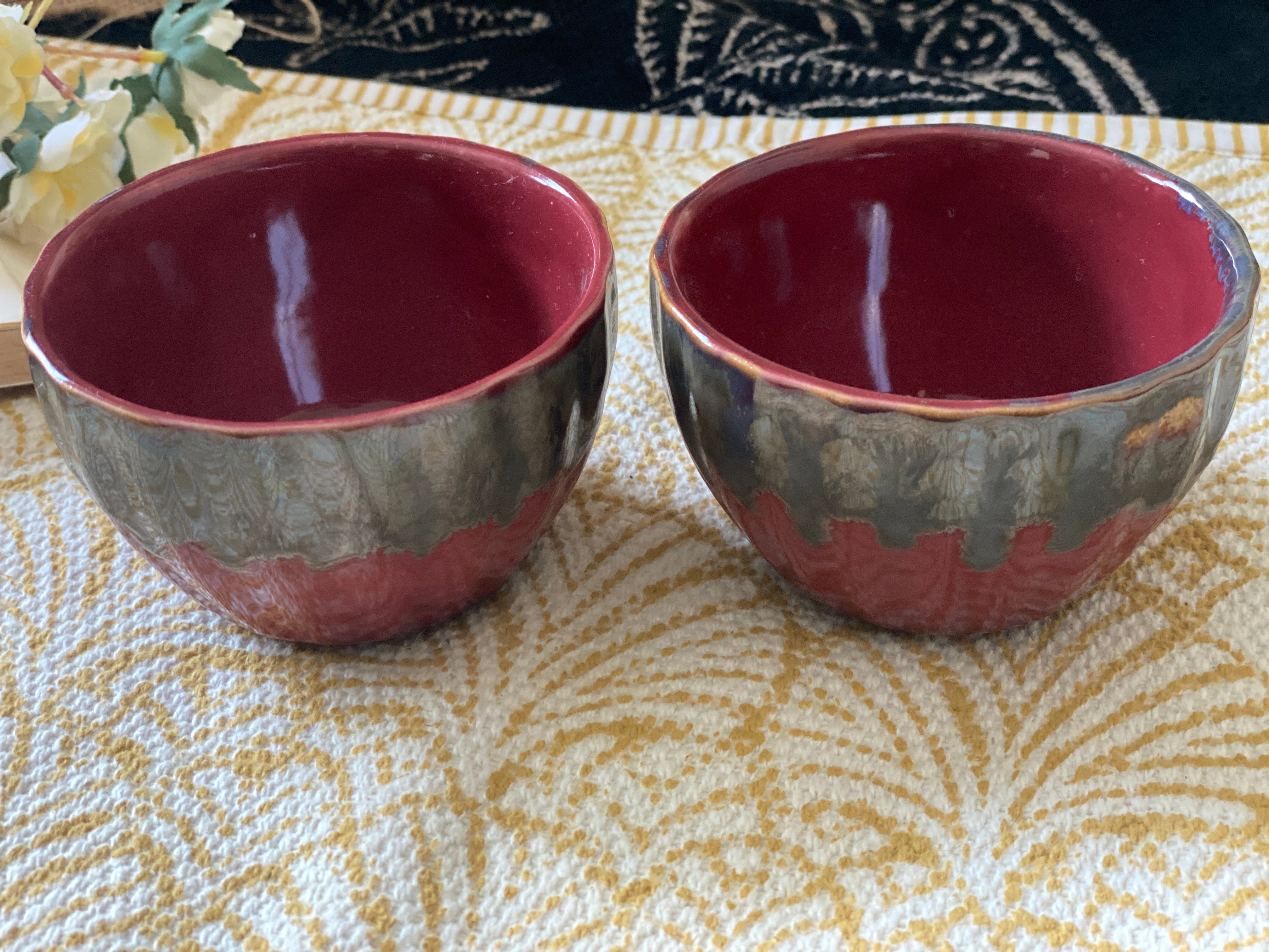 Spencer Red Ceramic Breakfast Set Combination of 6 pieces