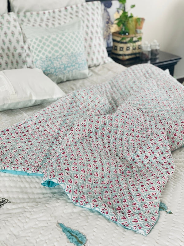 Beauty Sleep Cotton Filled Reversible Quilt