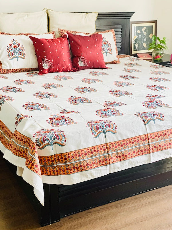 Dazzliner Cotton Bedsheet With Pillow Cases