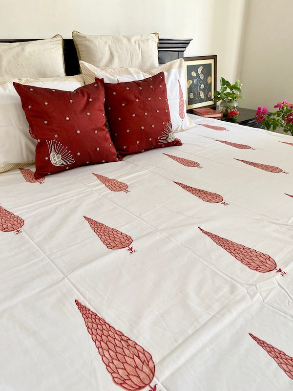 Hit Snooze Cotton Bedsheet With Pillow Cases