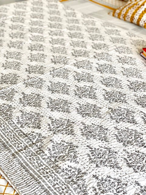 Gulshan Cotton Kantha Stitch Bedspread