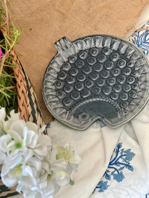 Willa Blue Ceramic Serving Platter Set of 2