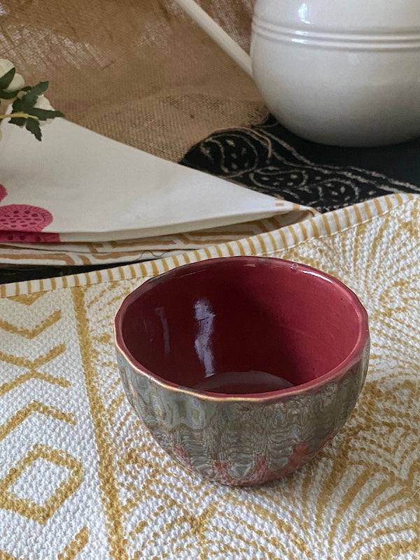 Conrad Red Handmade Ceramic Tray & Bowl Set