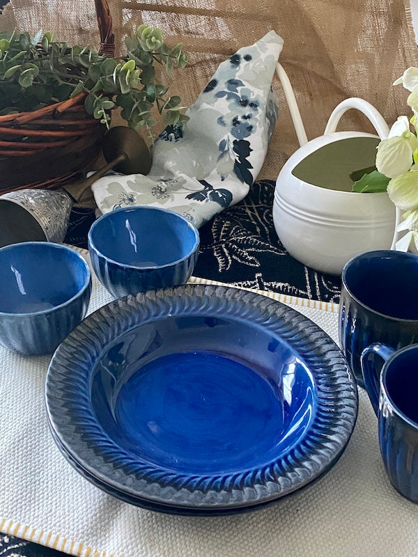 Spencer Blue Ceramic Breakfast Set Combination of 6 pieces