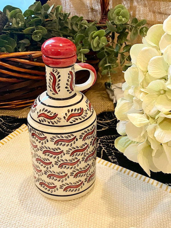 Minnie Red Hand Painted Oil Dispenser