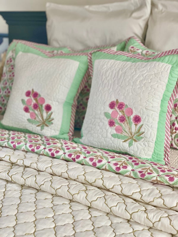 Floral Carnival Cotton Quilted Bedcover Set
