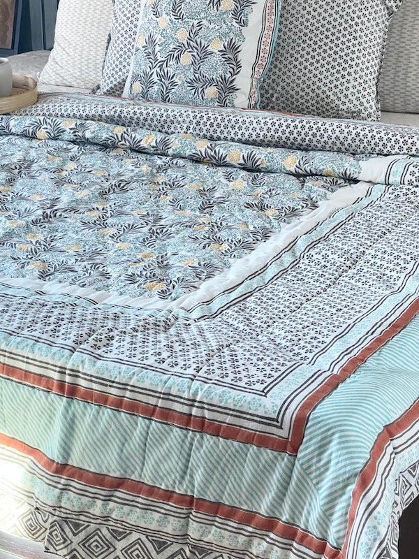 Olivia Cotton Filled Reversible Quilt