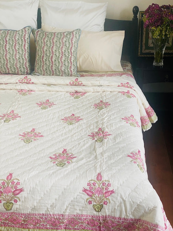 Beauty Sleep Cotton Filled Reversible Quilt