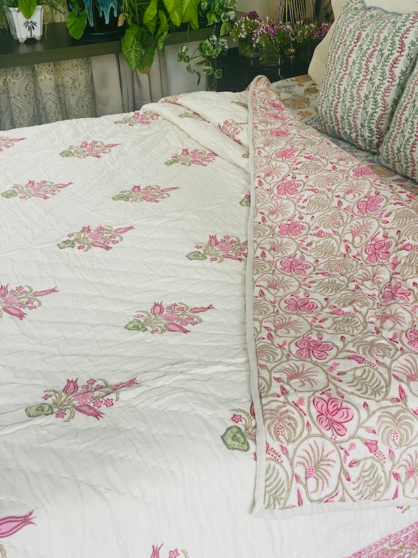 Beauty Sleep Cotton Filled Reversible Quilt